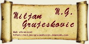 Miljan Grujesković vizit kartica